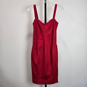 Diane‎ Von Furstenberg Demi Wool Dress Bodycon Red Sheath Y2K